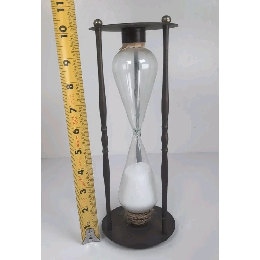 Vintage Brass Hourglass Leonard Towle 10 1/2